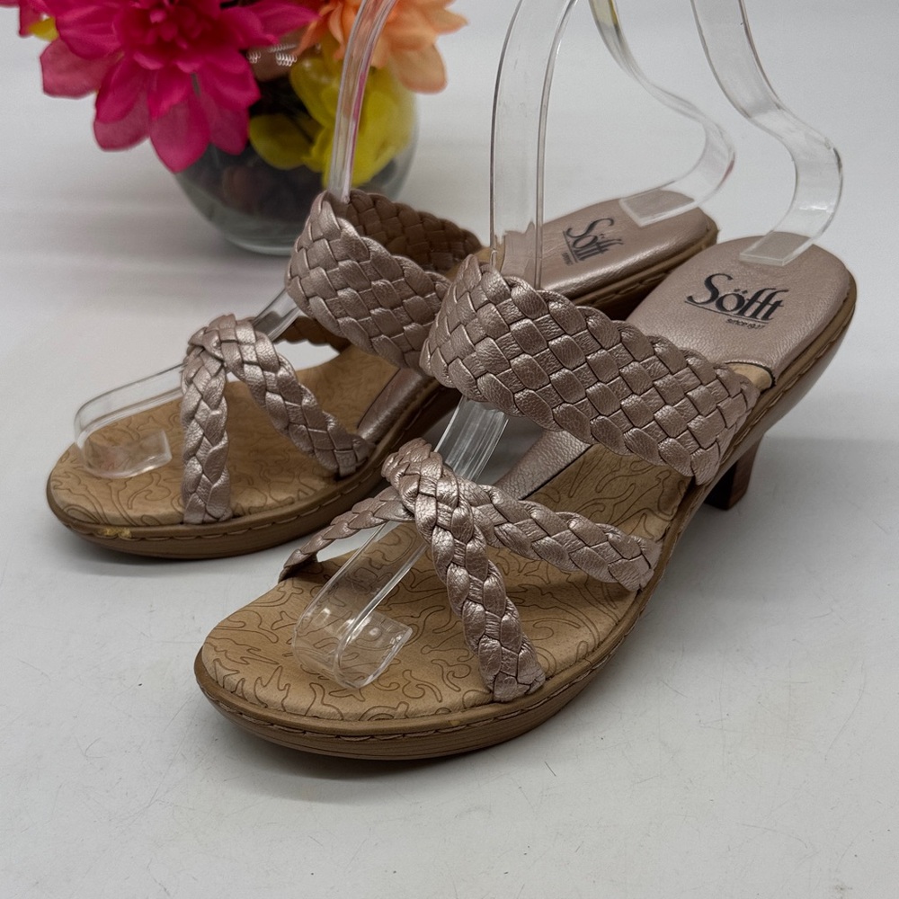Sofft Women's Braided Beige Heels Size 6.5 MCH9379B